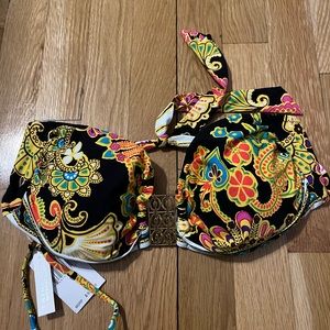 NWT Trina Turk swimwear bandeau bikini top. Size 10